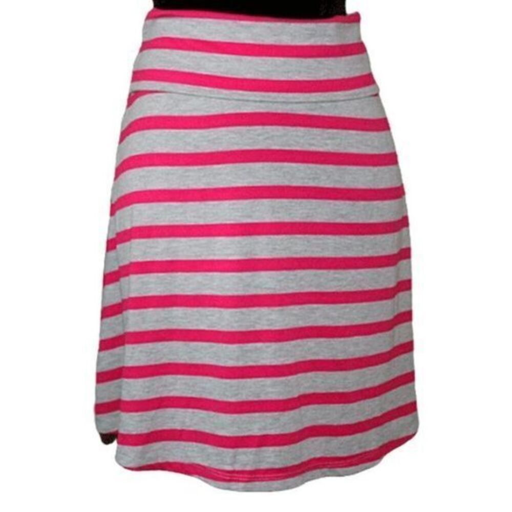 Mossimo Pink and Gray striped skirt Size Small